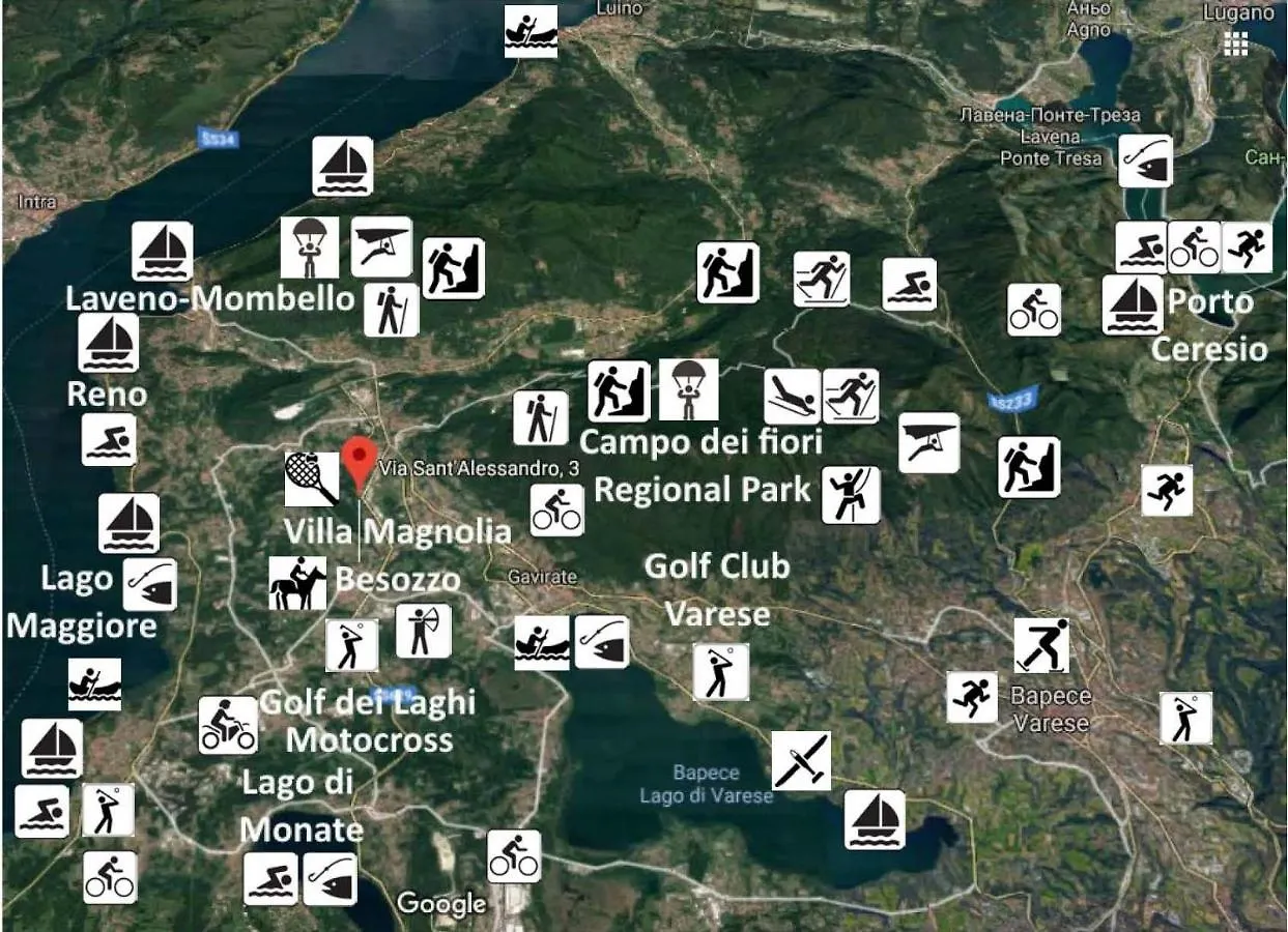 Frühstückspension Villa Magnolia Lago Maggiore Besozzo
